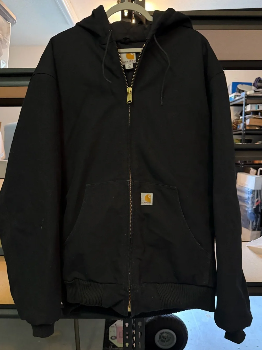 Carhartt J140 Loose Fit Quilted Flannel Lined Duck Jacket | XL Tall | Black |